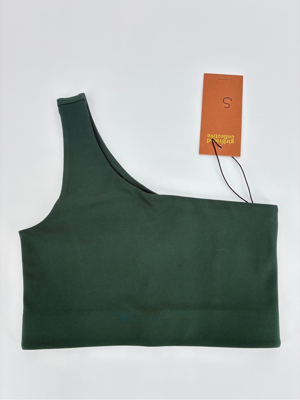Girlfriend Collective Single Strap Sports Bra Top Green Small NWT